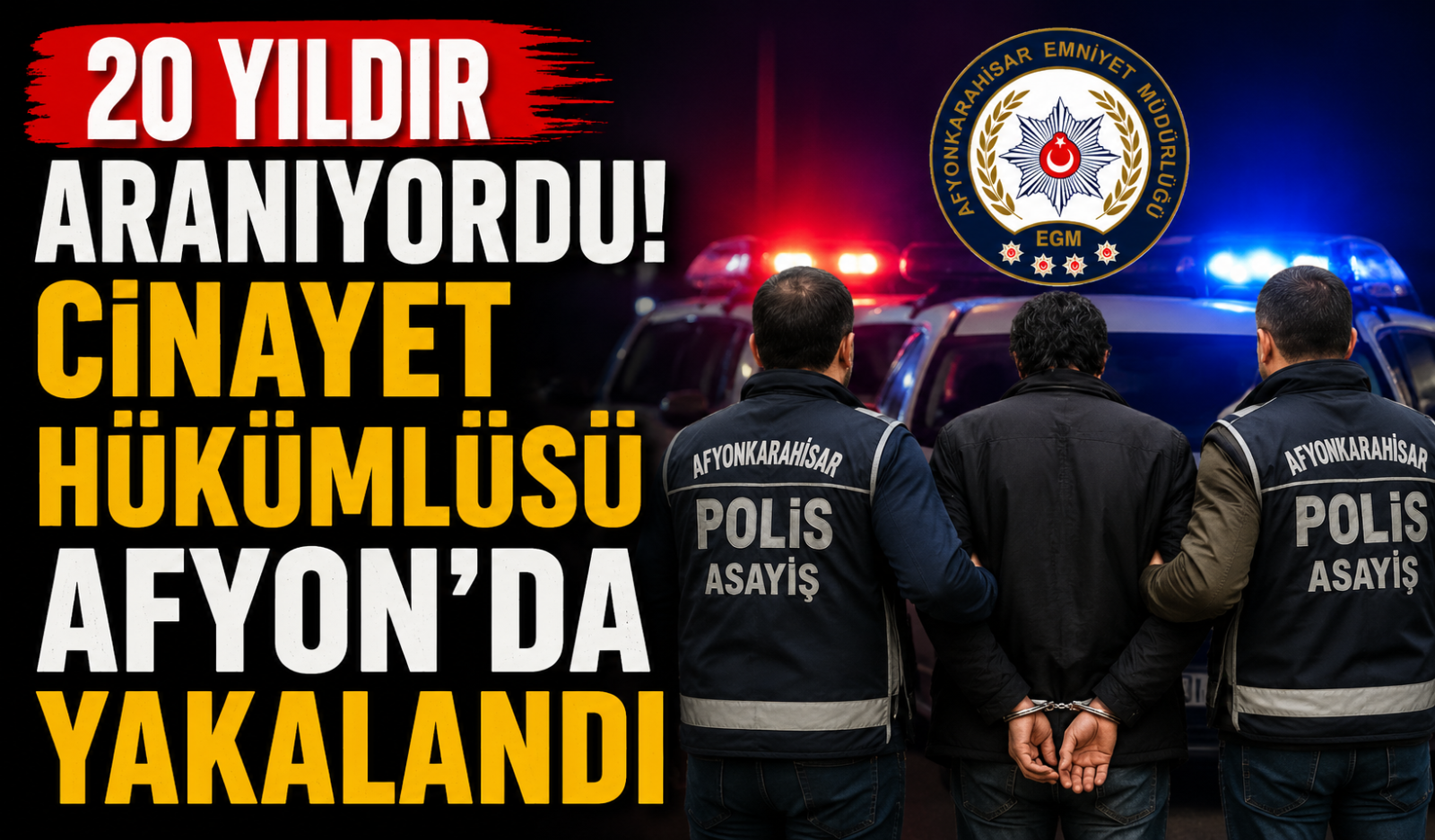 20 YILDIR ARANIYORDU! CİNAYET HÜKÜMLÜSÜ AFYON’DA YAKALANDI
