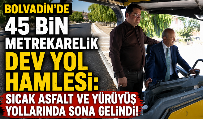Bolvadin’de 45 Bin Metrekarelik Dev Yol Hamlesi: Sıcak Asfalt ve Yürüyüş Yollarında Sona Gelindi!