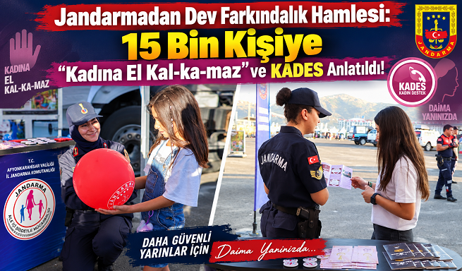 JANDARMADAN DEV FARKINDALIK HAMLESİ: 15 BİN KİŞİYE “KADINA EL KAL-KA-MAZ” VE KADES ANLATILDI!
